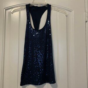 Motivi blue sequin top size S